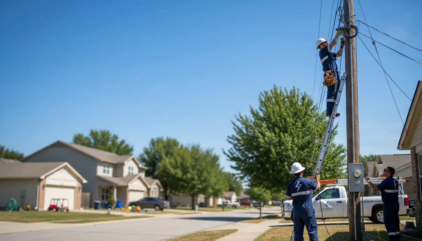Residential electrician providing installation services in Manvel, TX